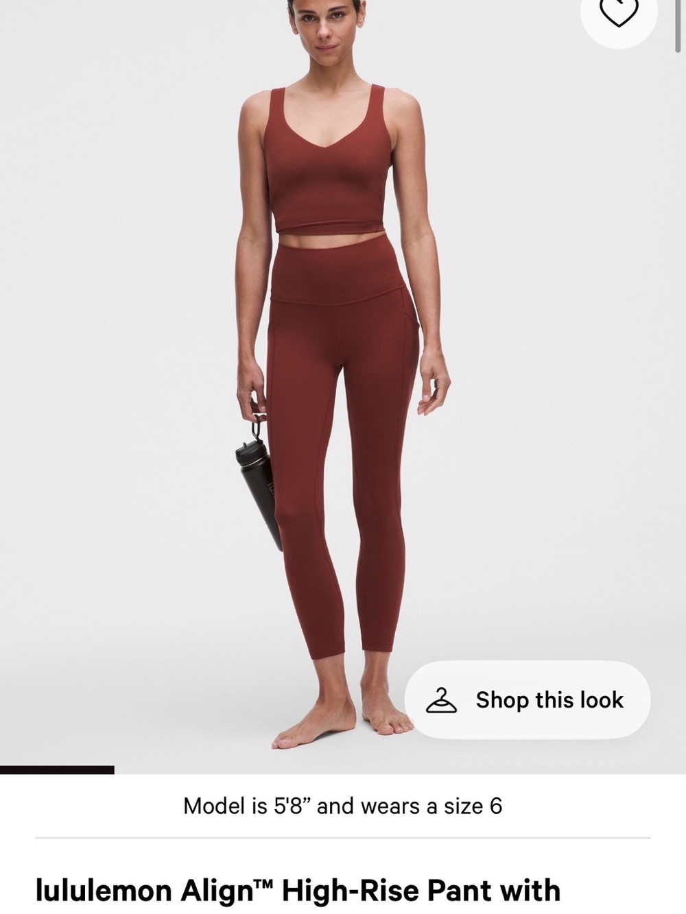 lululemon athletica Align™ High-Rise Legging - cranberry charm Sz 8 side pockets